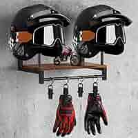 Supporto Parete Per Casco Moto Orizzontale - Porta Casco E Giacca, Design Moderno, Made In EU - Foto 2