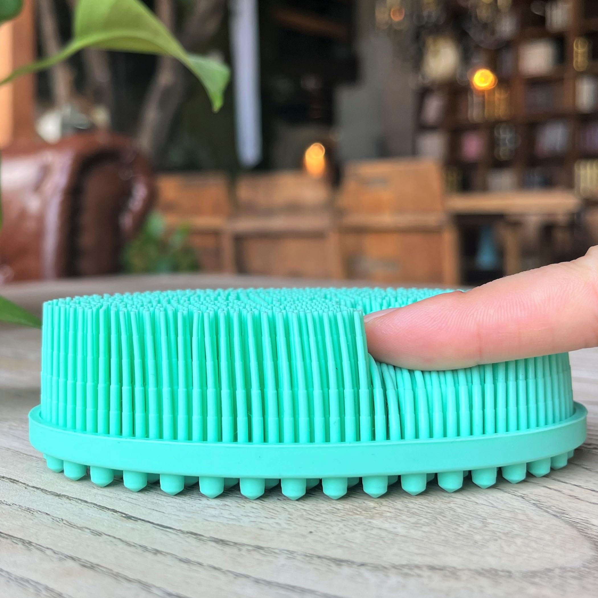Premium Sensory Brush for Kids or Autism,Soft Silicone Body Scrubber,2 in 1 Sensory Room Occupational Therapy Brushes,Silicone Loofah,Pet Shower Brush Bath Brush Shampoo Brush