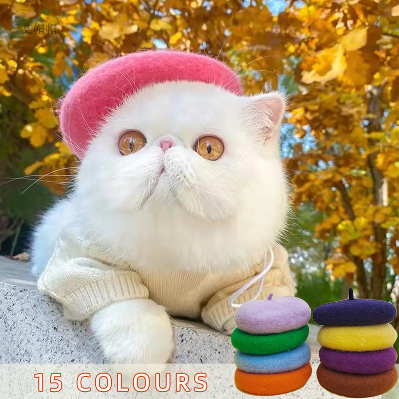 Kattinatt Red Cat Cute Kitten Beret Cotton Wool ? Soft z5794100475483_721b866254aa553  main image 4