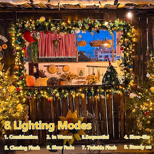 Miniatura 2 de QITONG Cadena de 500 luces LED de alambre verde blanco cálido Led