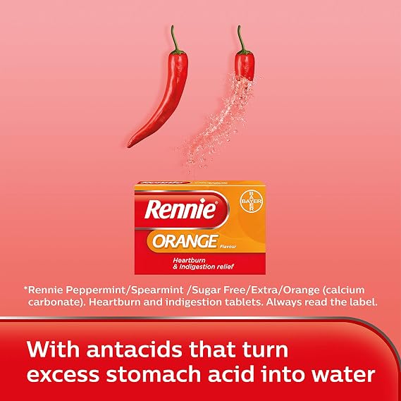 Rennie Orange Chewable Tablets (48 Tablets)