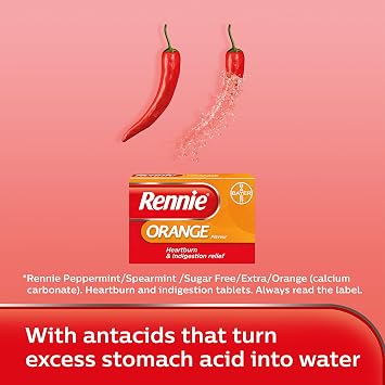 Rennie Orange Chewable Tablets (48 Tablets)