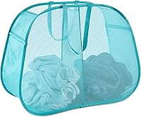 Vista 15 de Cesta de lavandería emergente de malla Seiritex 115L, cesta de lavandería plegable de gran capacidad extra, cesta de almacenamiento de ropa plegable