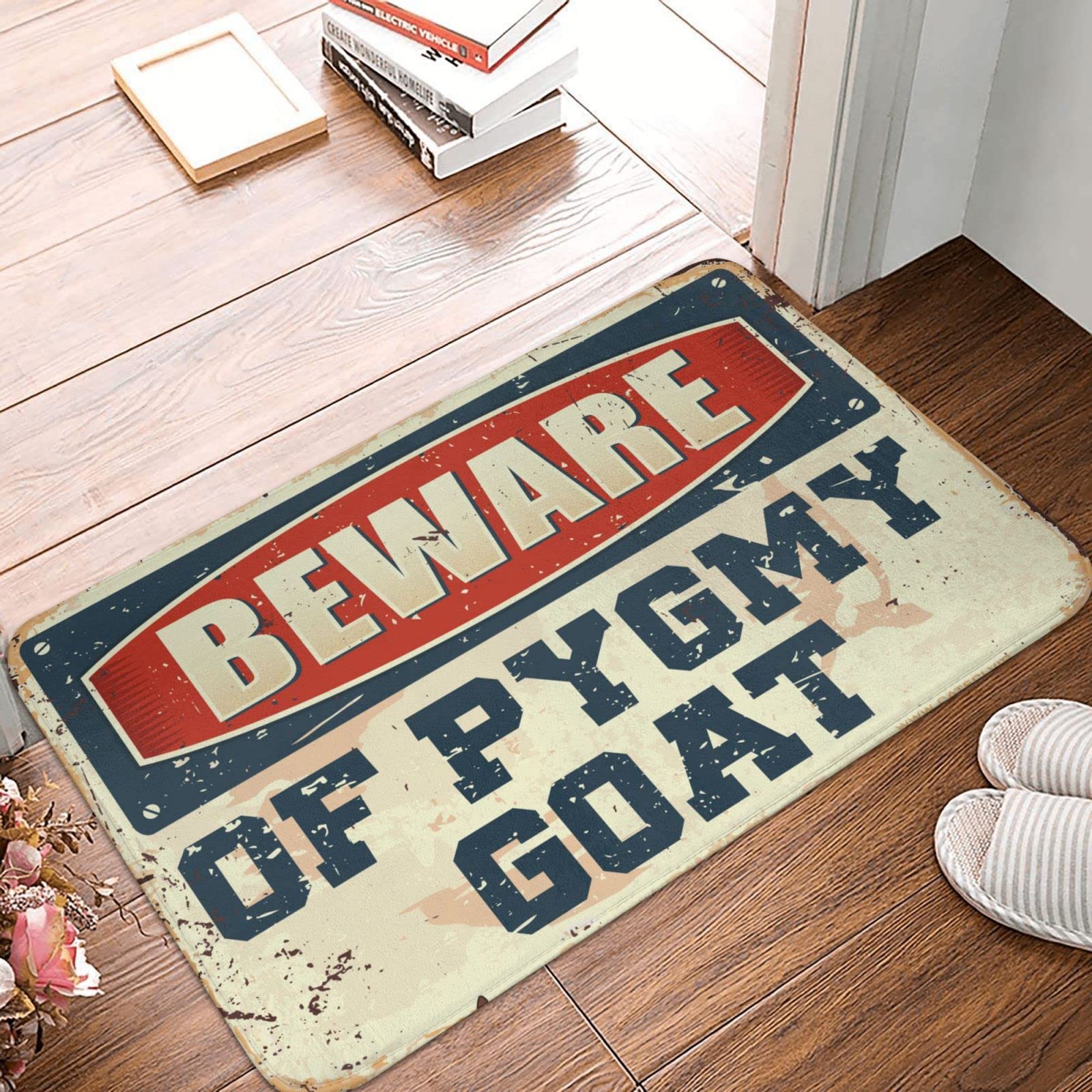 Tapis de cuisine de ferme Pygmy Goat pour une entrée chaleureuse et rustique