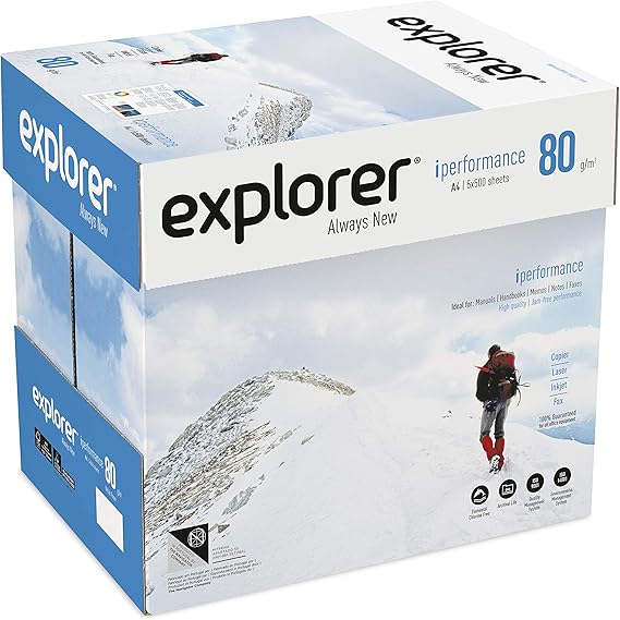 EXPLORER Multipurpose White Paper A4 80g 5 Packs 2500 Sheets