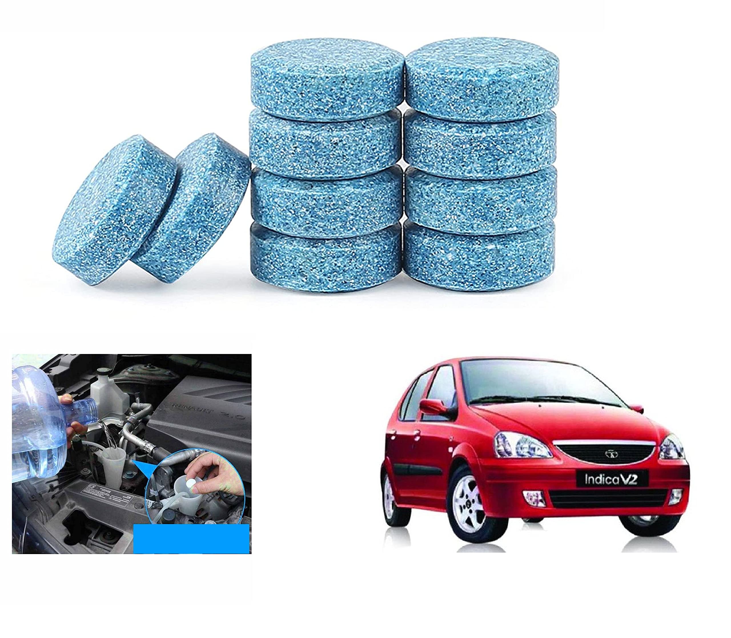 Car Wiper Detergent Effervescent Tablets Auto Windshield Cleaner Glass Tablets| Better Visibility | Safer Driving | Made in India | for Tata Indica Vista (10 Tablets)-picture-28