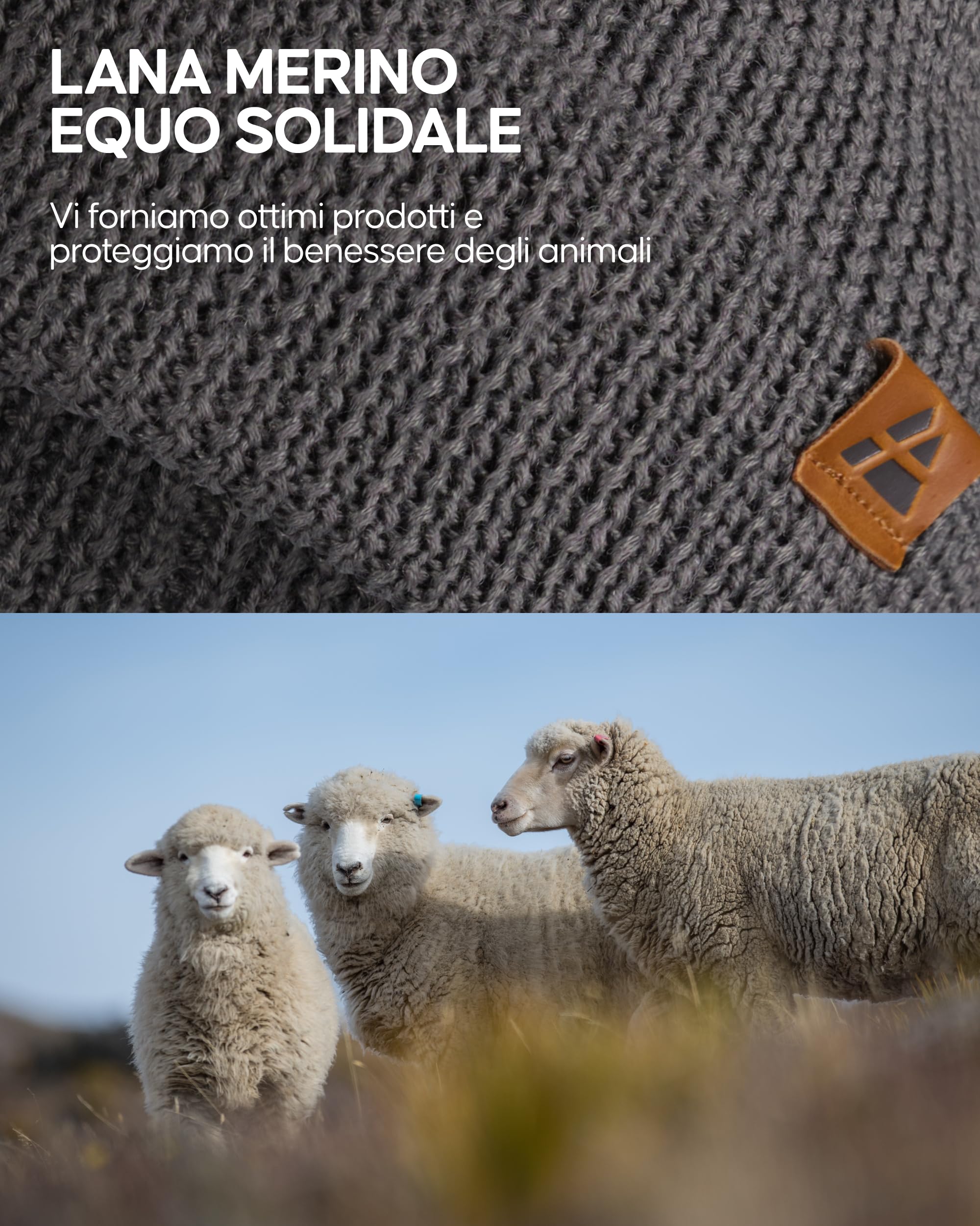 DANISH ENDURANCE Cappello Lana Merino, Berretto Uomo Donna Invernale, Beanie in Maglia Termica
