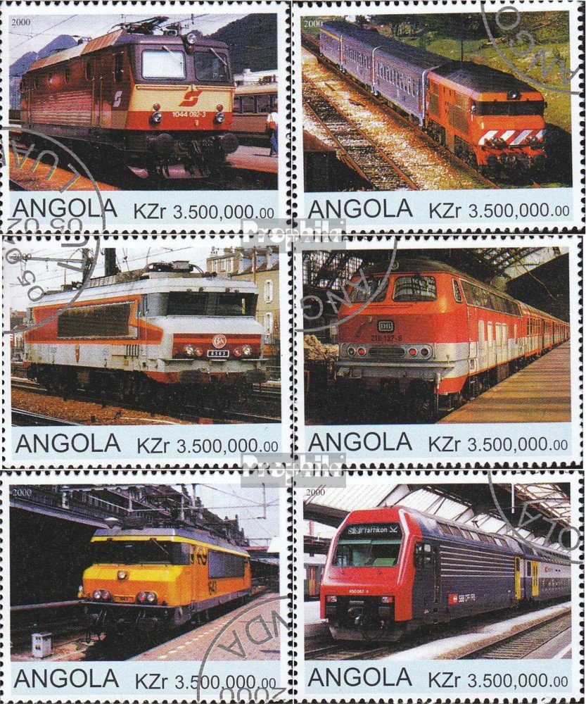 Prophila Collection Briefmarken Angola 2000 Fische, Gestempelt – Sammlerstück, Katalog-Nr. 2000Fa-2000Ff