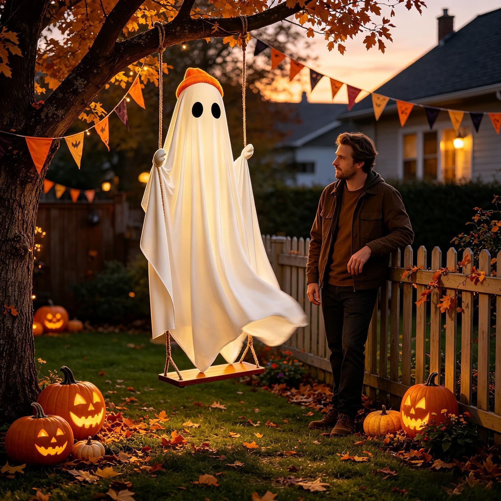 Générique Halloween Duch Straszny Zabawny Wahadłowy Zdalnie sterowany Timer