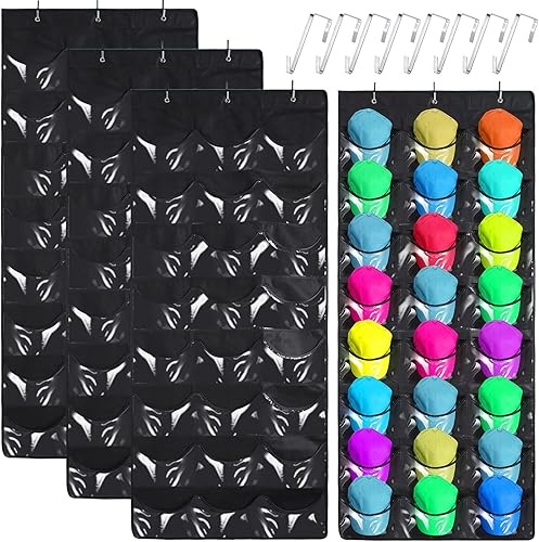 4 piezas de soporte para sombrero de béisbol 24 bolsillos organizador de gorras de béisbol organizador de sombrero organizador transparente completo