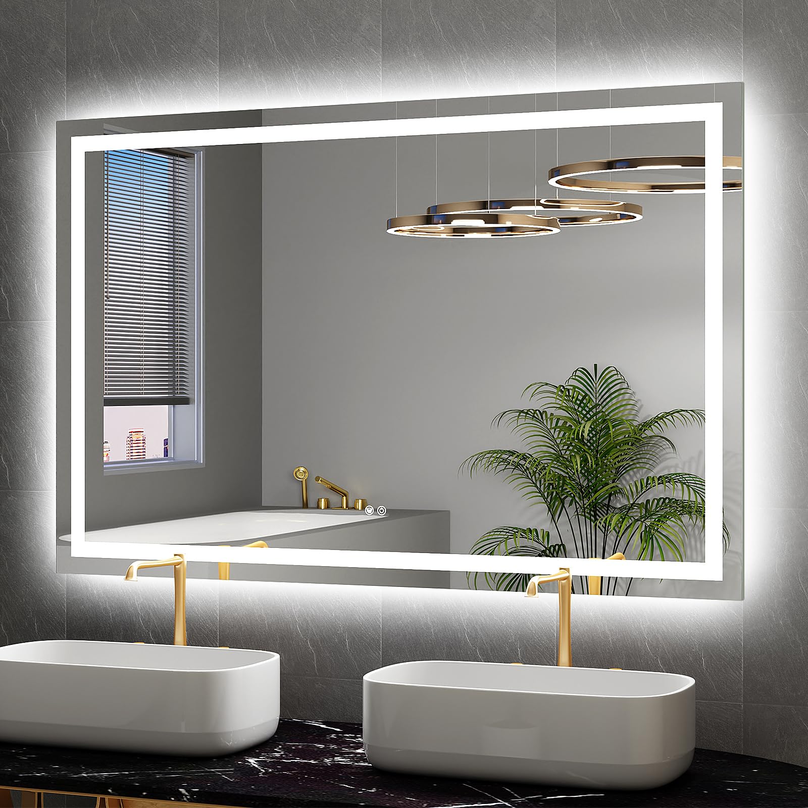 Amazon.com: Twalsu 55x36 LED Mirror for Bathroom with
