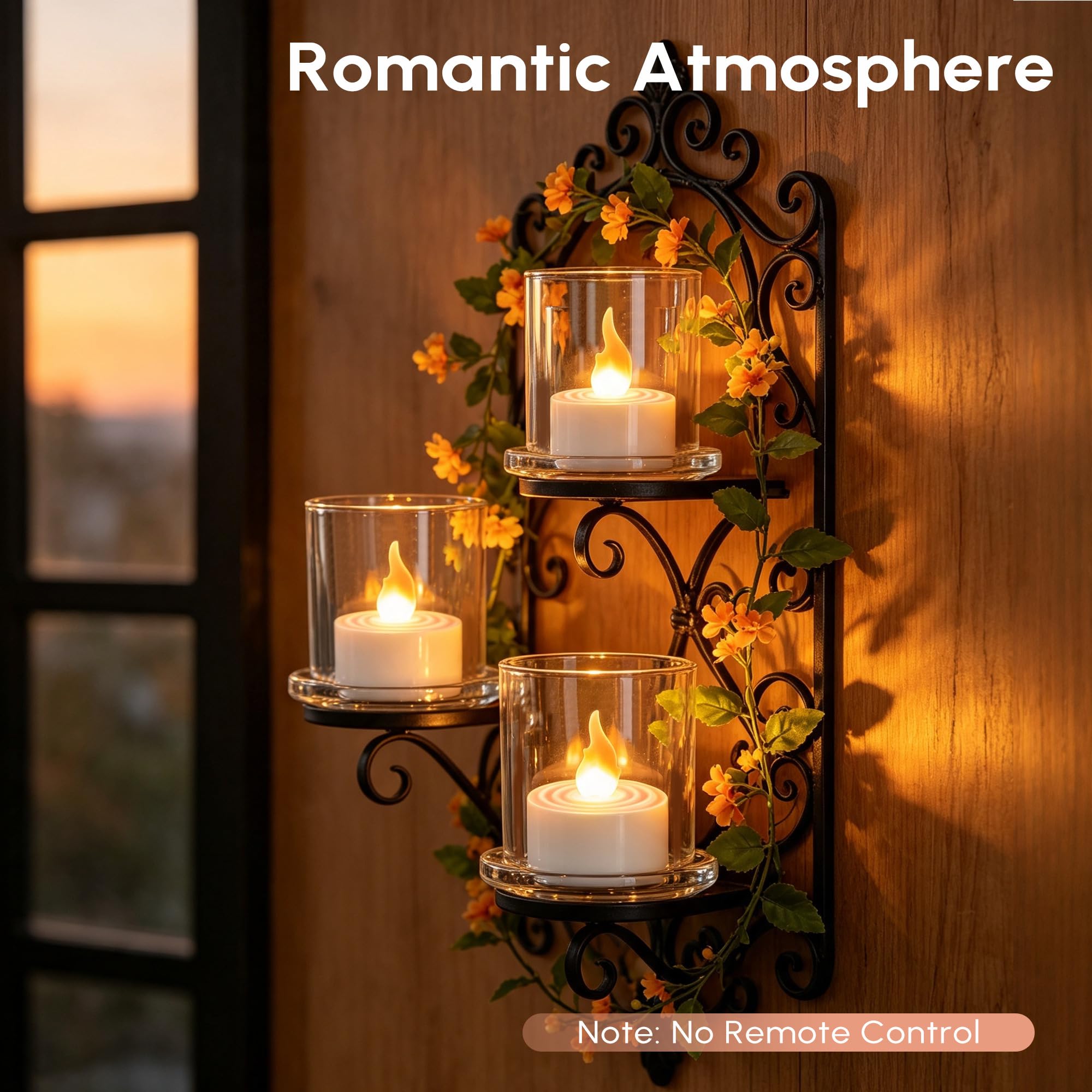 12 lumini a LED bianchi, candele tealight tremolanti senza fiamma a batteria, mini candele elettriche in plastica per la decorazione domestica