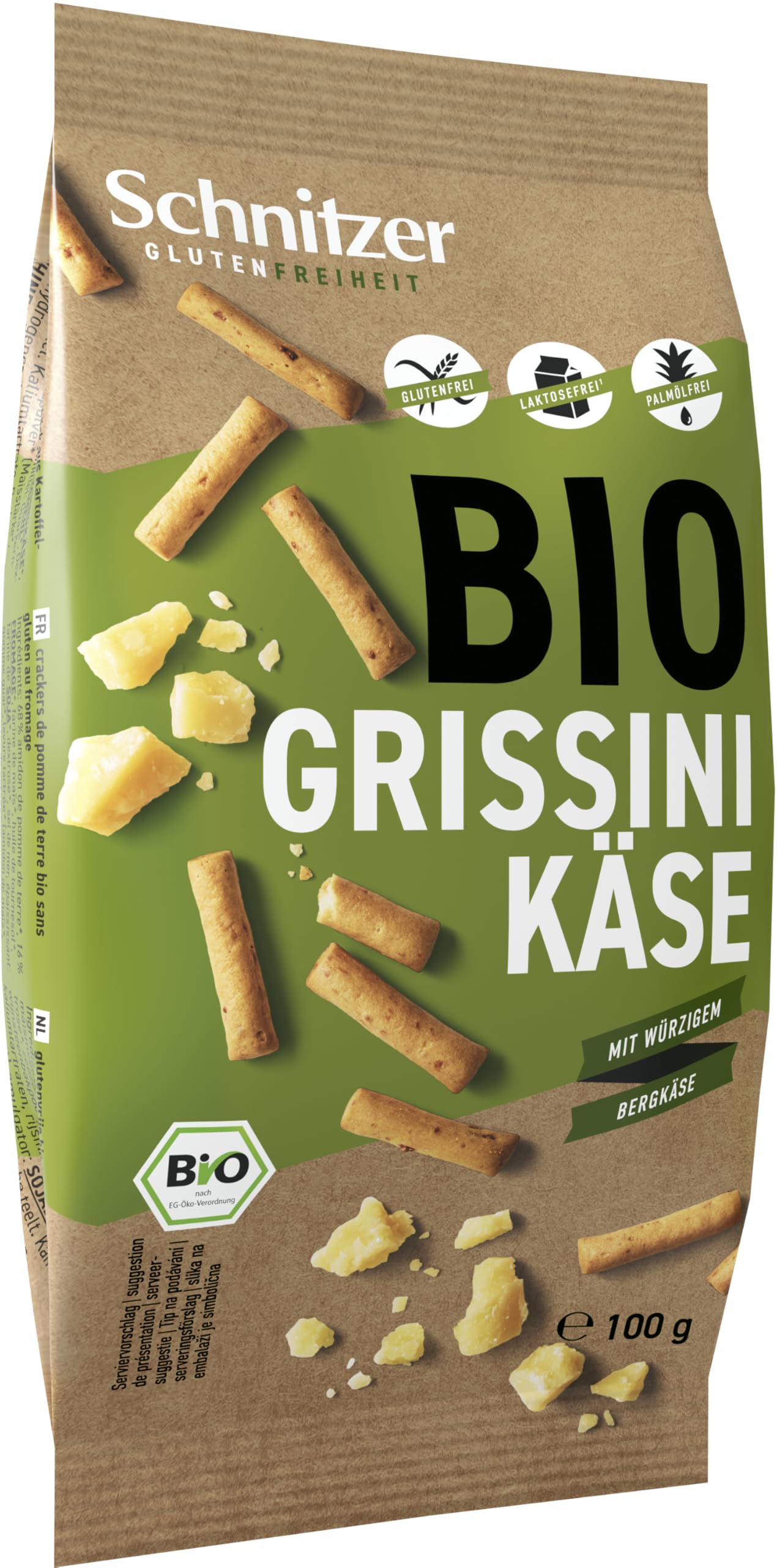 Schnitzer - Grissini Cheese bio - 100 g - 8er Pack