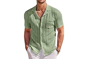 Men's Knit Button Down Shirt - The Perfect Mens Festival Shirt
