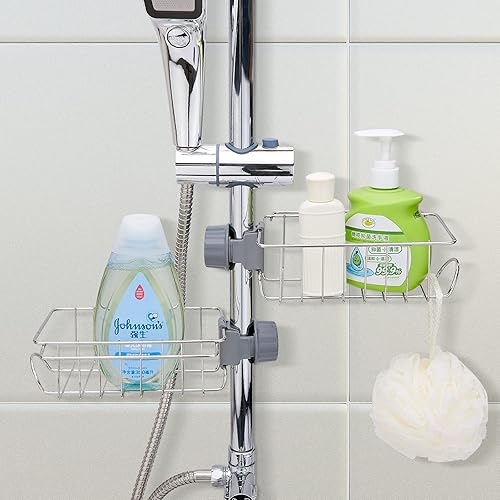 Miniatura 4 de NCARSTER Estante para grifo de acero inoxidable, 2 piezas para fregadero de cocina con gancho, fregadores desmontables, estante de drenaje para