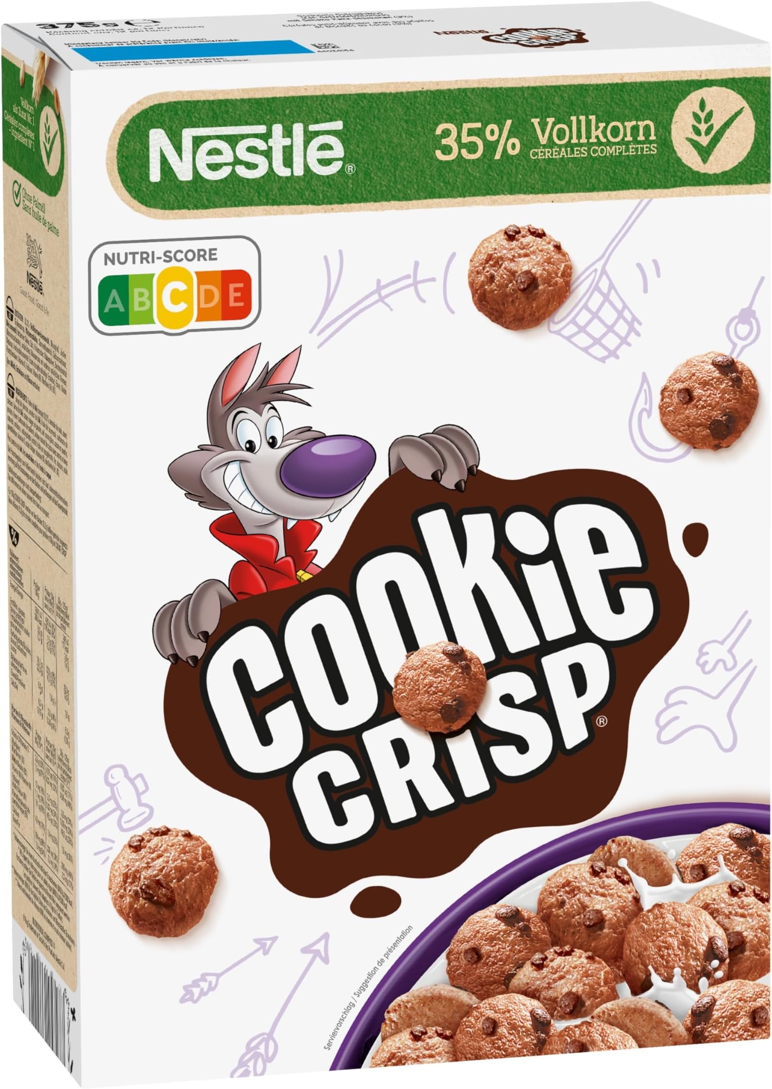 Cookie Crisp Cereal, 375g