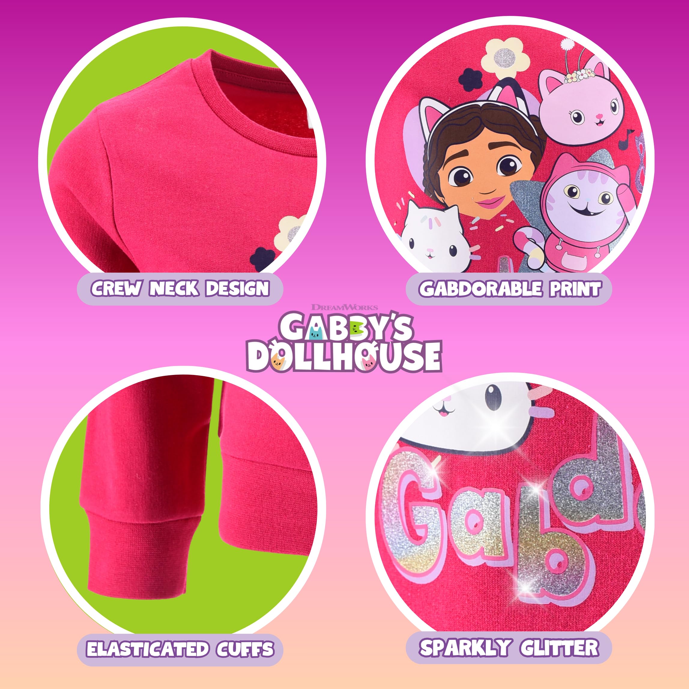 Gabby's Dollhouse Sudadera Niña Gabdorable Diseño Regalo Tallas 3-6 Años