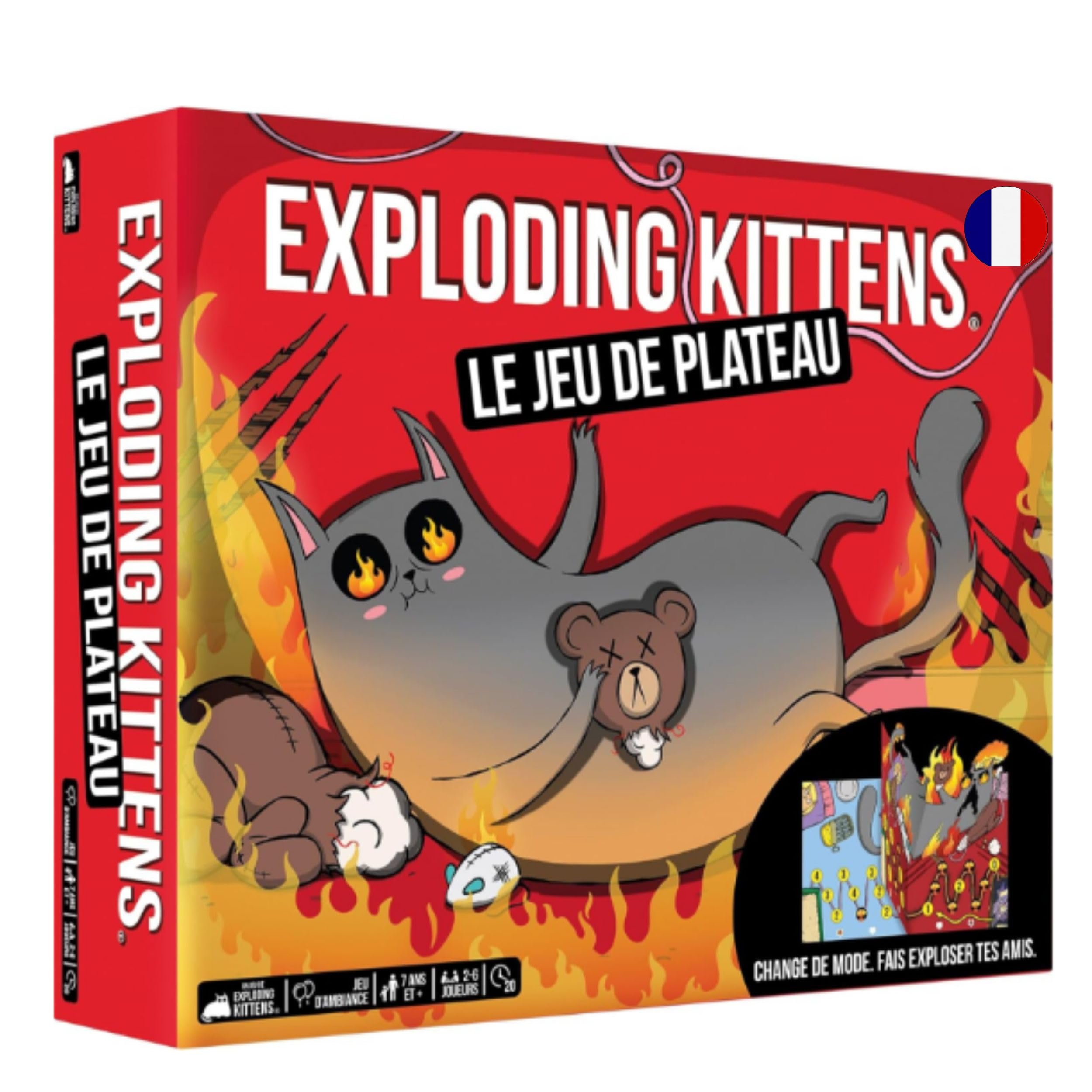 Asmodee - Exploding Kittens - Le Jeu de Plateau - Jeu d'ambiance pour 2 à 6 Joueurs, Jeu stratégique et Fun à partir de 7 Ans, 15 à 30 Minutes, Version française