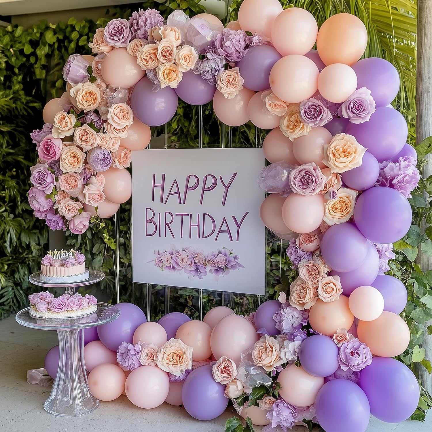 RUBFAC 129pcs Pastel Purple Balloon Arch Kit Different Sizes 18 12 10 5 Inches, Light Lavender Lilac Balloons Garland for Mother's Day Birthday Baby Shower Gender Reveal Wedding Party Decoration thumbnail