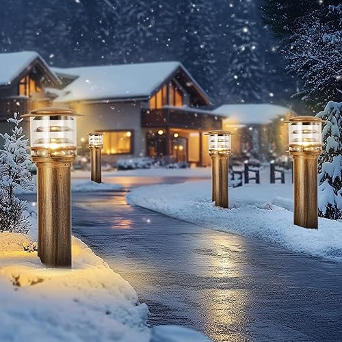 Miniatura 3 de SLAWA Tapas de poste al aire libre, luces de aluminio para caminos de paisaje, con pantalla acrílica, impermeable, columna, pilar, cerca, cubierta,