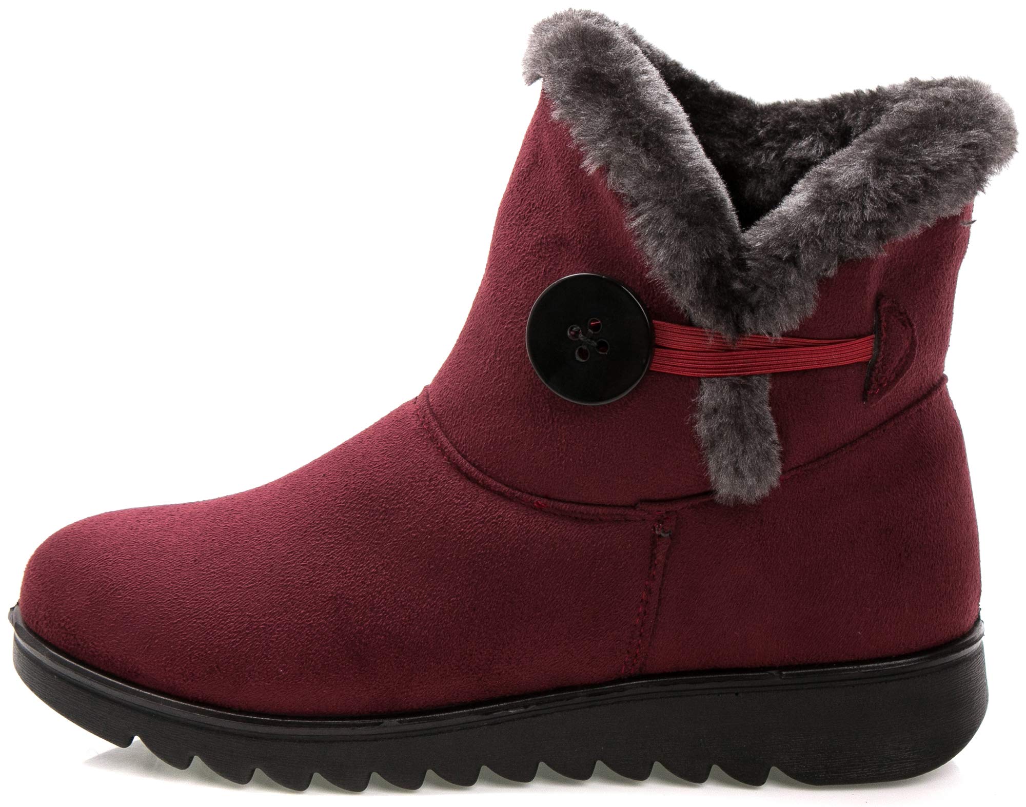 Vunavueya Stivali Donna Invernali Scarpe Stivaletti da Neve con Imbottitura Calda Stivali alla Caviglia Caldi Boots Scarpe 35-41.5