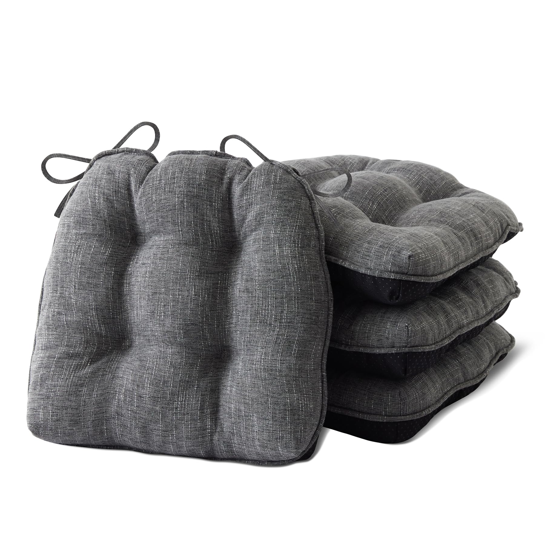 IPYNBAP Chair Cushions for Dining Chairs Set of 4, Kitchen Chair Cushions, Chair Pads with Ties and Non Slip Backing, Tufted Memory Foam Seat Cushion