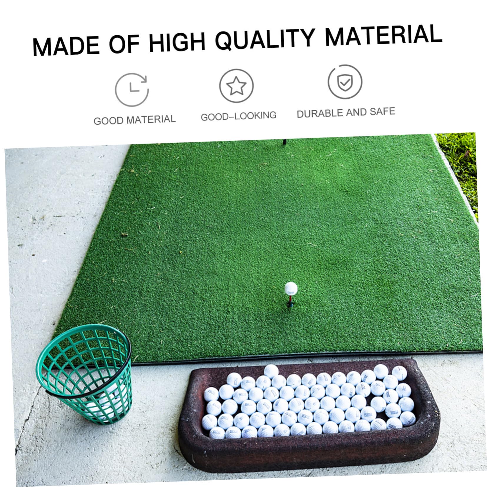 GALPADA Cubo de Almacenamiento para Bolas de Golf de Nylon con Asa Cesta Plástica Ligera y Apilable para Práctica y Transporte de Golf