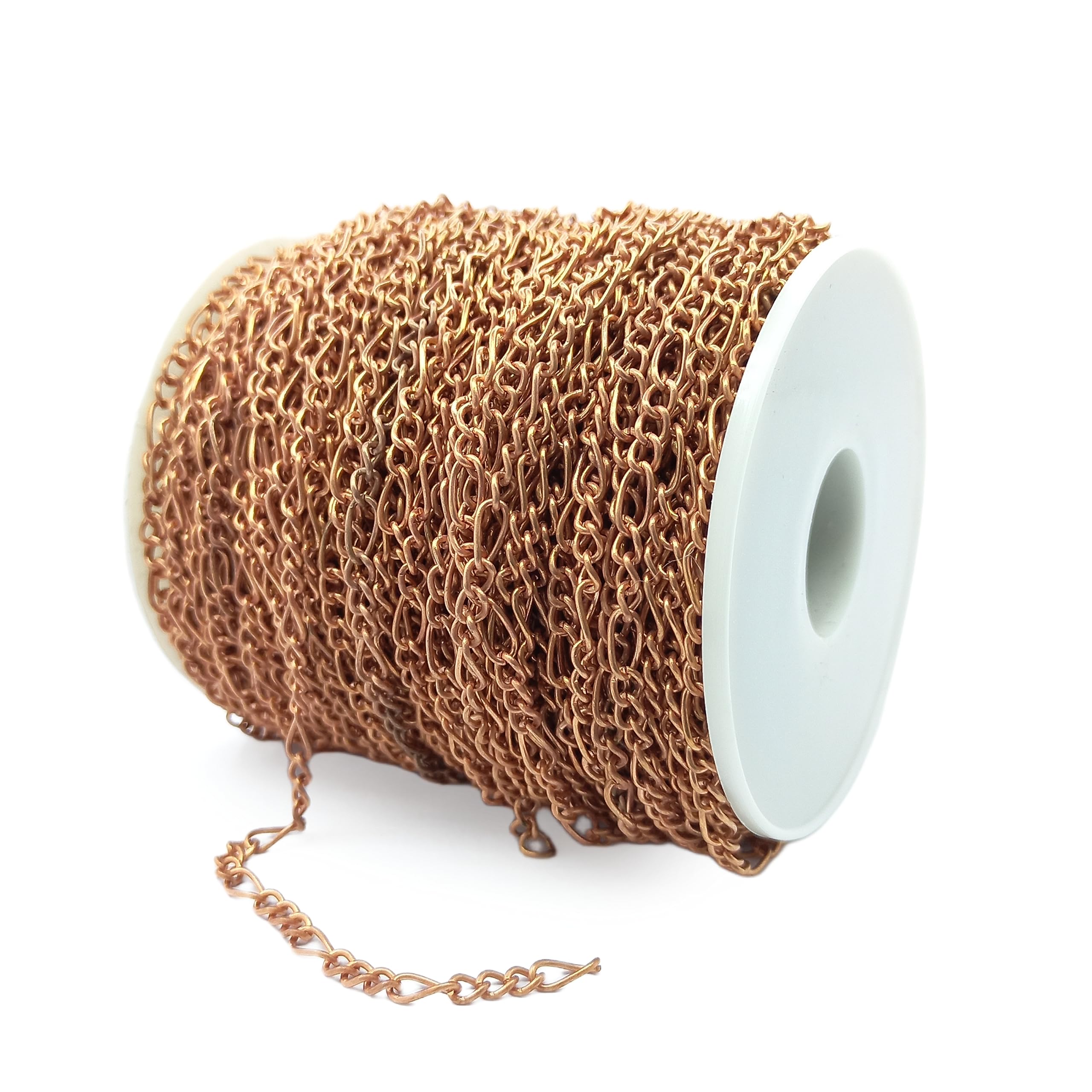 Skanda CrafterinaSkanda Crafterina™ - 5 Mtr Chains for Jewelry Making, Jewelry Chain Bulk Small Metal Chains for Necklace Making Bracelet DIY - Design 1 (Copper)