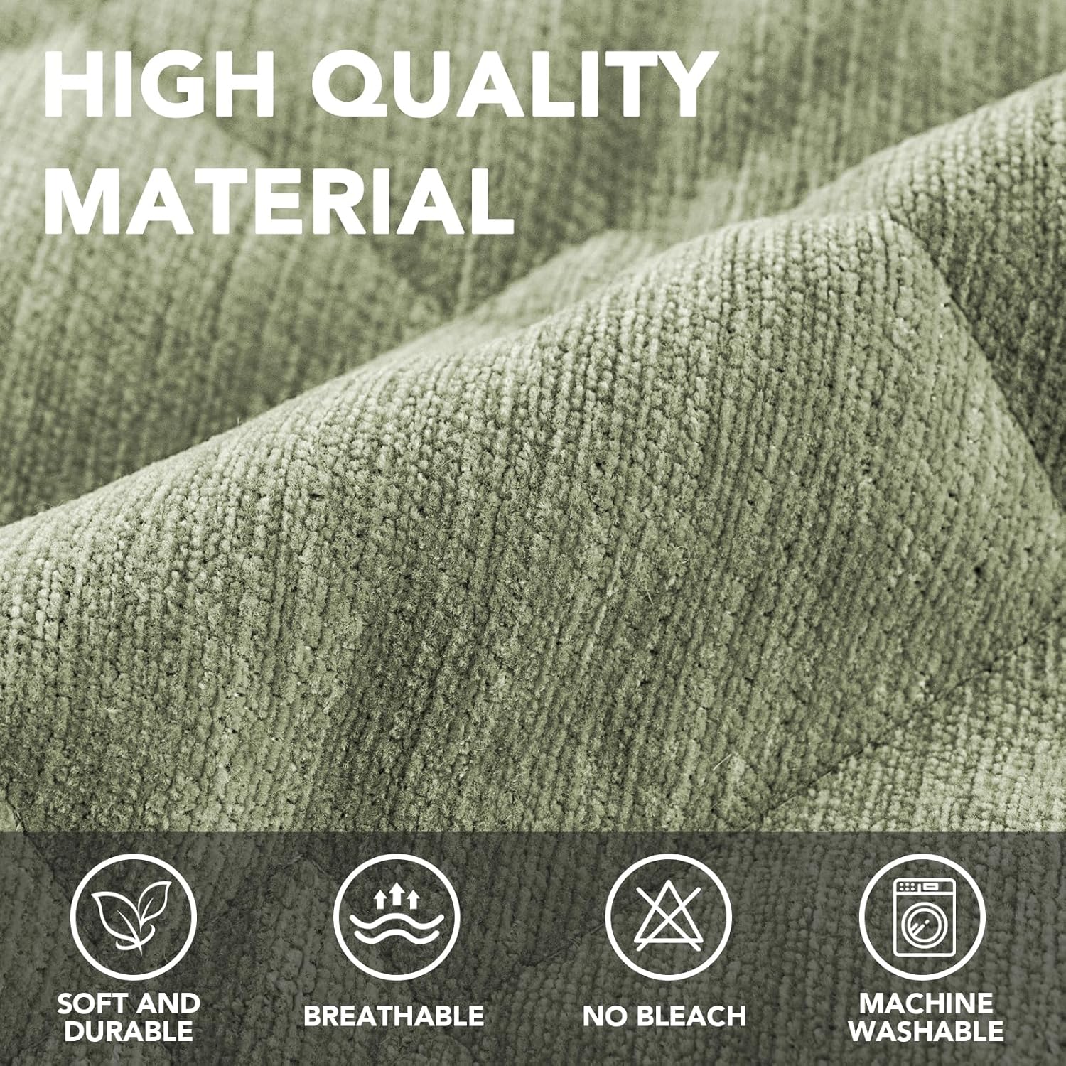 h.versailtex couch cover chenille pet fuzzy sofa covers for 3 cushion couch anti slip washable sofa slipcovers with strap soft couch protector cover for dogs cats kids(36" x 74",tender green) 36" x 74" tender green