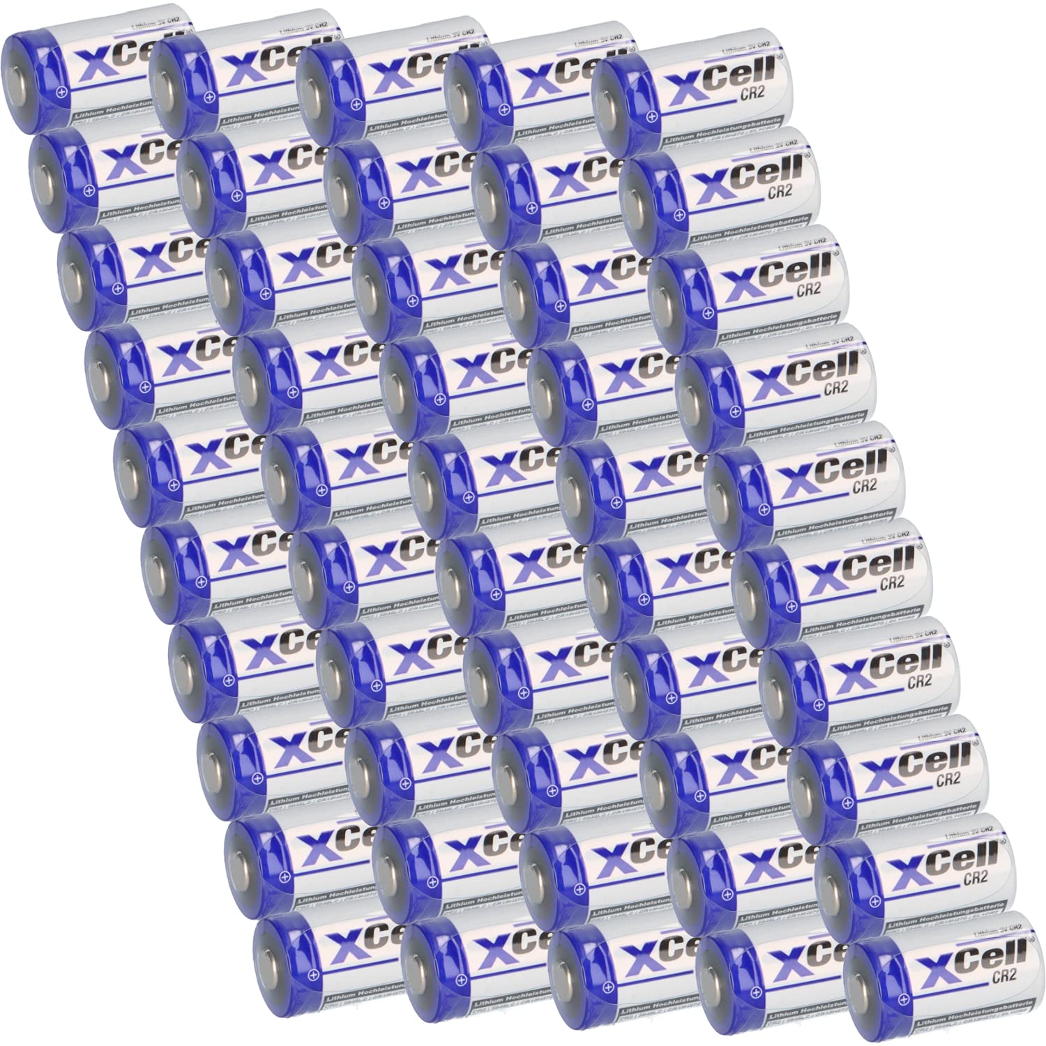 XCell - Lote de 50 pilas de litio CR2 (3 V, 850 mAh, CR15H, CR15H270, CR17355, DLCR2, CR15H270, 50 unidades)
