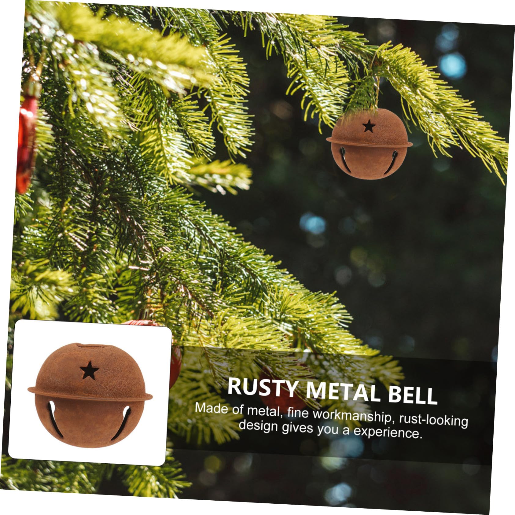 12pezzi Campanelli Natale in Metallo Arrugginito Forma Di Stella Per Decorazioni Di Alberi Di Natale Matrimoni e Creazioni Artigianali