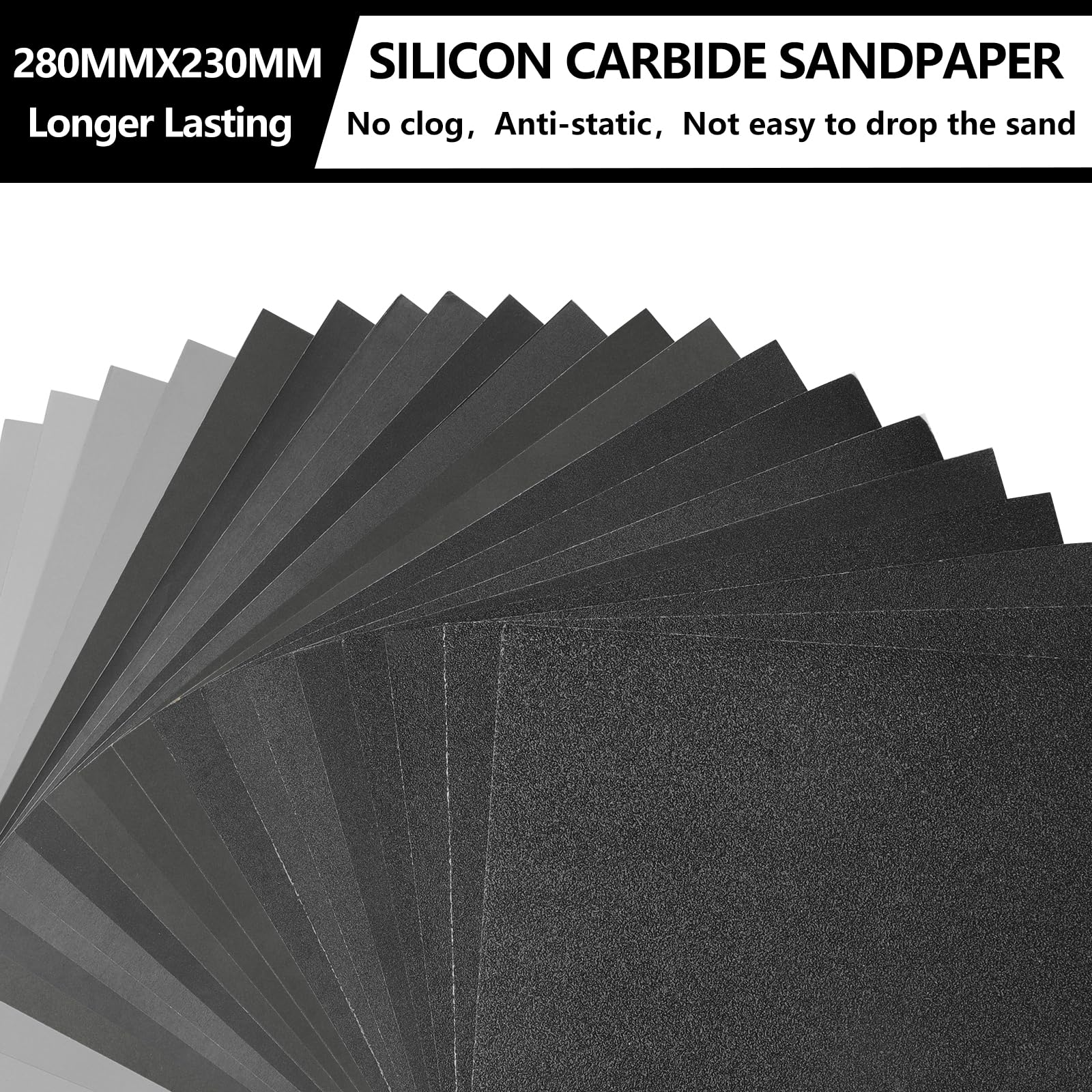 STEBRUAM 15 Sheets Sandpaper 1000 Grits Wet and Dry Polishing for Cars Metals Walls Wood Furniture,Sand Paper 9x11 Inch - Image 4