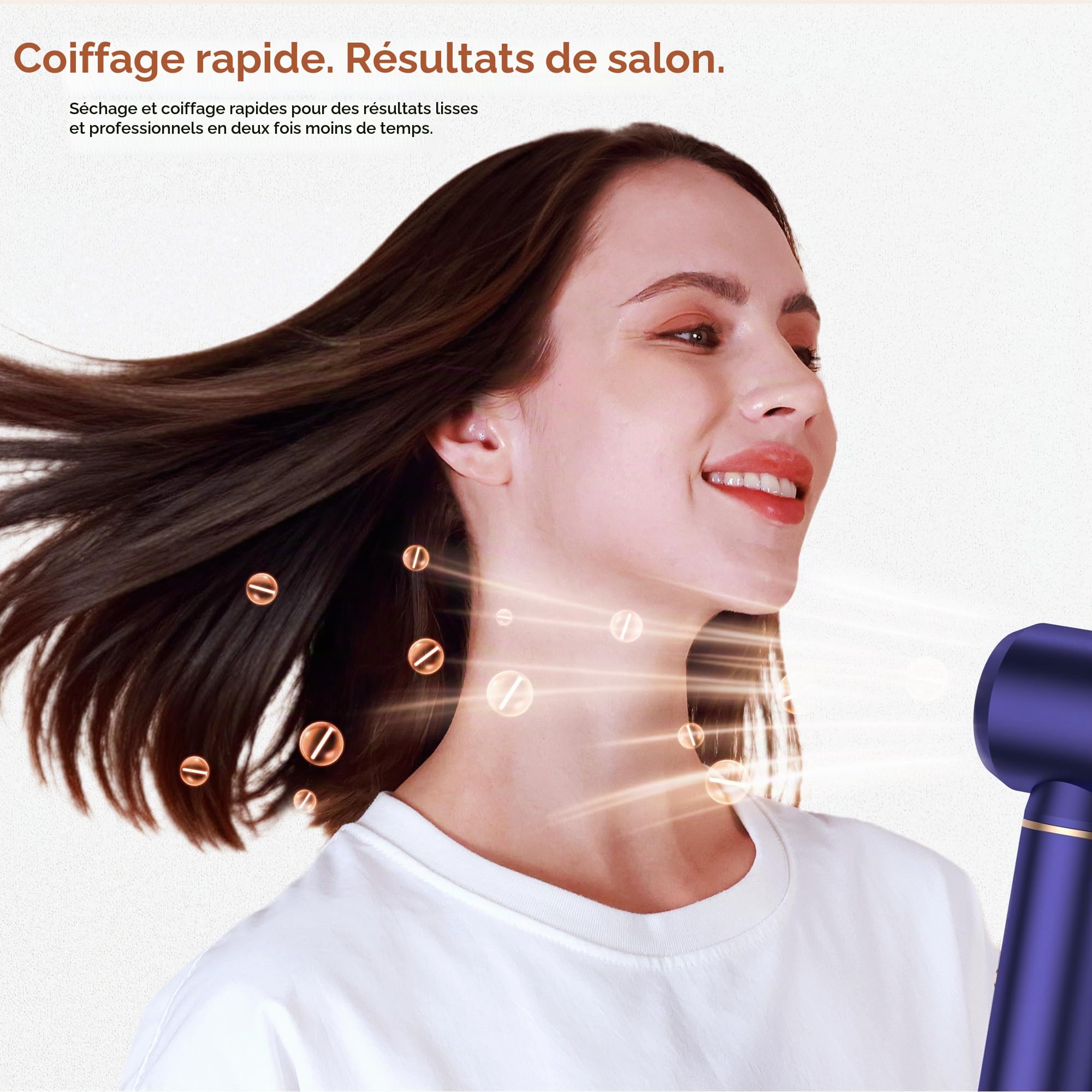 UKLISS Seche Cheveux Hair Styler 6 en 1,Diffuseur Cheveux Bouclés, Fer à Boucler à Air de 30 mm,LCD Affichage de la Température,Air Styler Multifonctionnel 1000w,Pour Lisser, Boucler les Cheveux