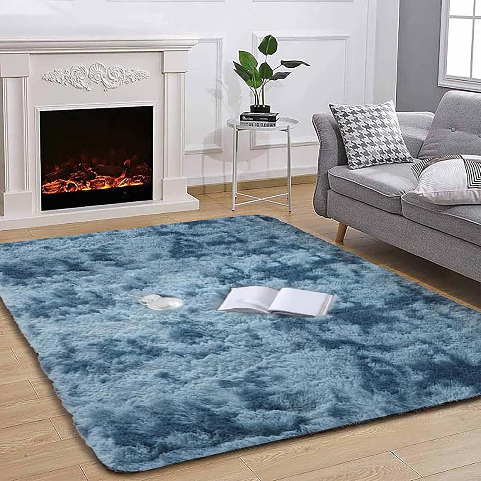 Grand tapis doux moelleux 280x280 cm antidérapant et lavable pour dortoir et crèche
