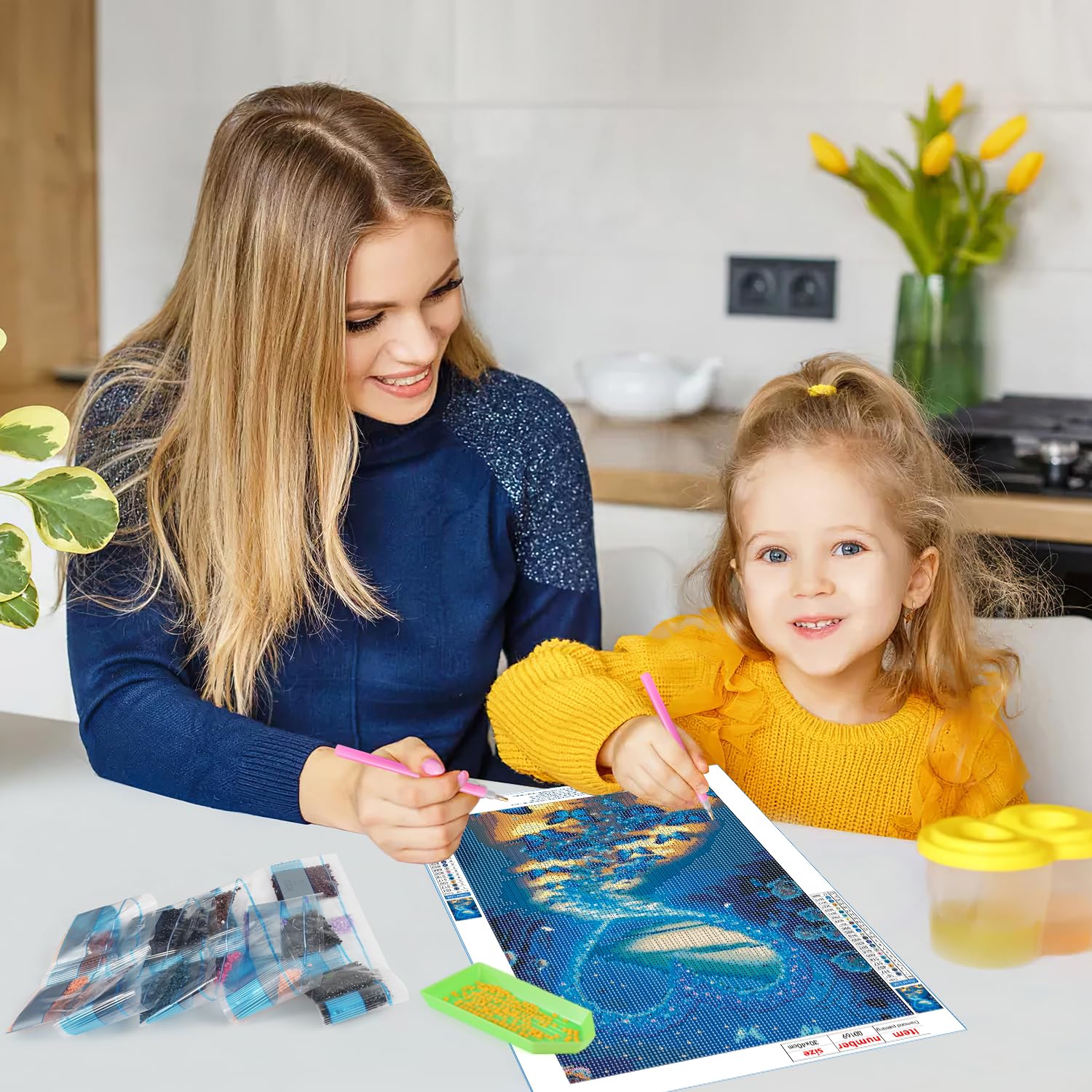 5D Papillon Peinture Diamant Painting Kit, DIY Cœur Art Du Diamant