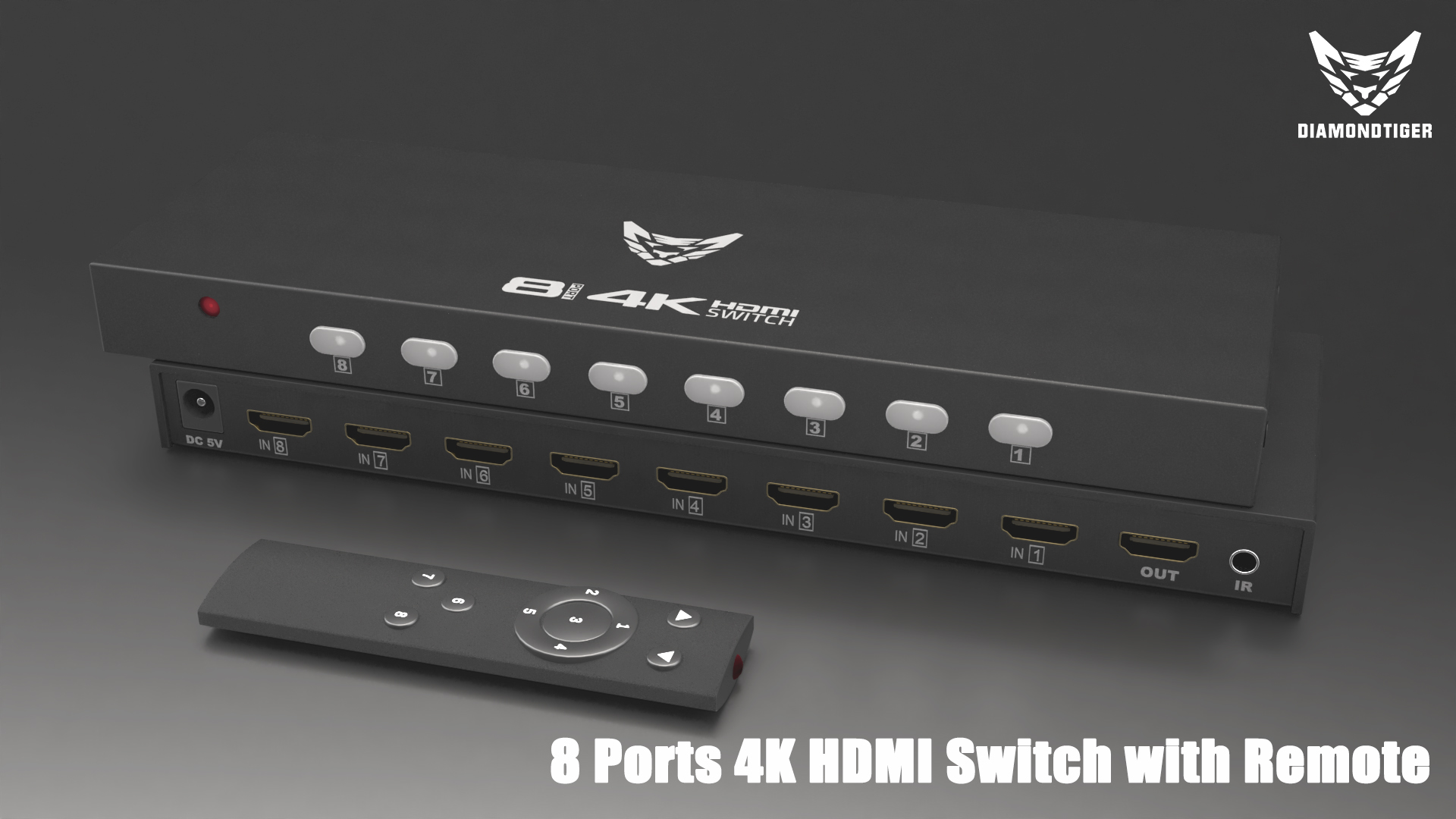 Amazon.com: DiamondTiger HDMI Switch Box - 8 in 1 Out HDMI