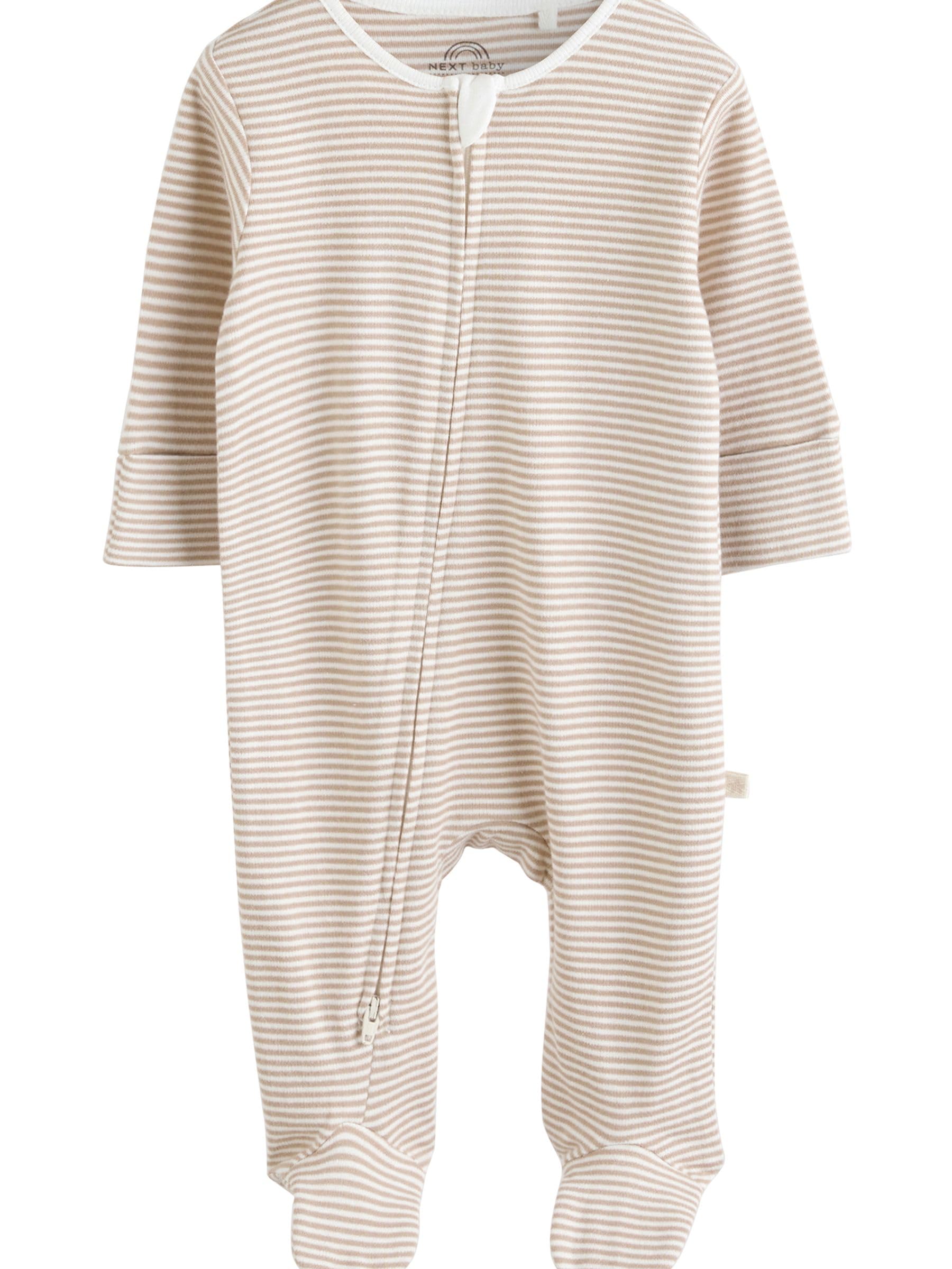 NEXT Noworodki unisex Zestaw 4 par śpioszków niemowlęcych z dwukierunkowym suwakiem