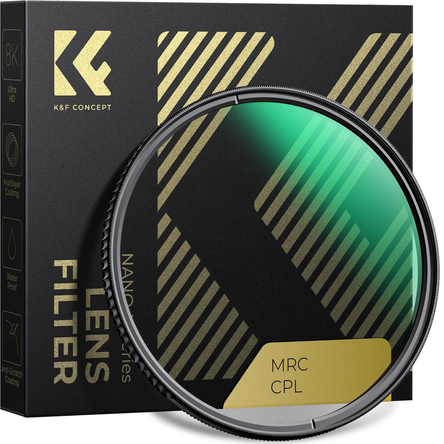 58mm Circular Polarizers Filter, K&F CONCEPT 58MM Circular Polarizer Filter HD 28 Layer Super Slim Multi-Coated CPL Lens Filter (Nano-X Series)