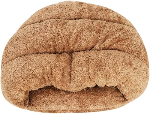 Vista 14 de Tienda de campaña para perros pequeños, cama de casa cueva cálida para interiores, agujero para nido, portátil, suave, para invierno, lavable, Gris