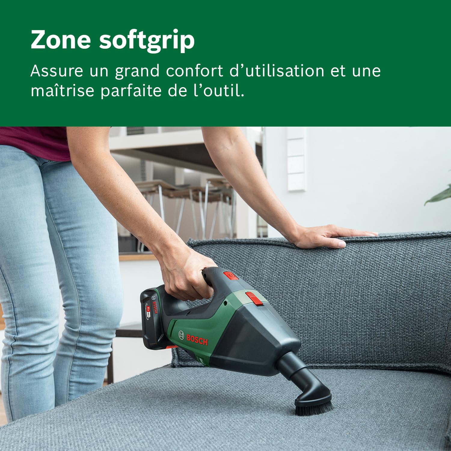 Bosch Aspirateur sans Fil UniversalVac 18 (Batterie 2,5 Ah, système 18 V, dans Une boîte en Carton)