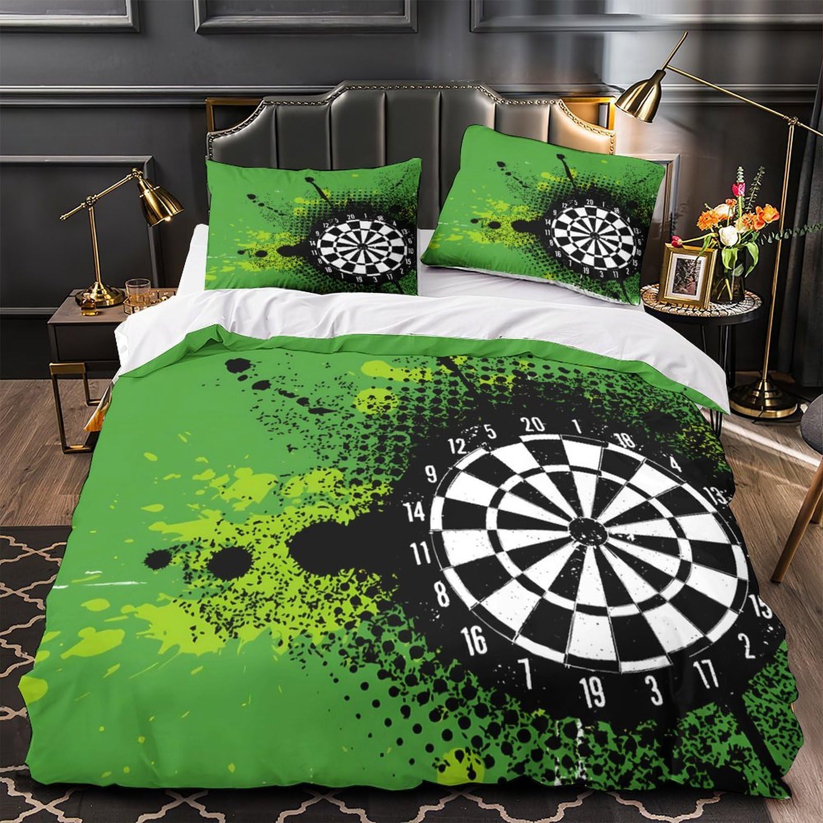 Housse de couette cyclisme 3D hypoallergénique en microfibre douce avec fermeture éclair zip