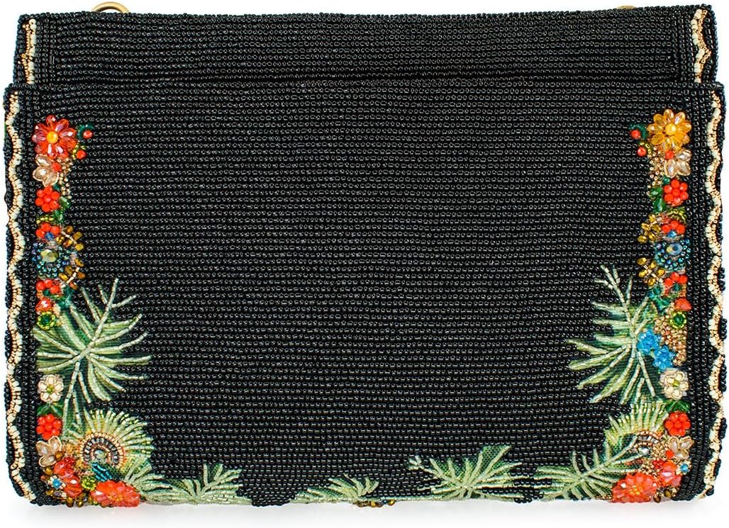 Mary Frances Wild Beaded Crossbody Handbag Animal Embroidery and Luxe Leather Accents, Multicolor