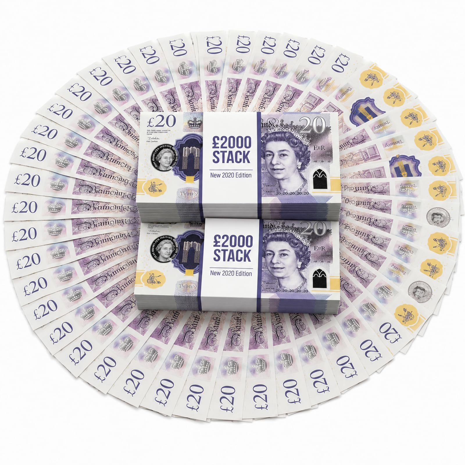XLTXWD Prop Money, Fake Money, Prop Money Uk, £10 or £20 Denomination, Realistic Design for Film and Photography (200PCS 20 GBP)