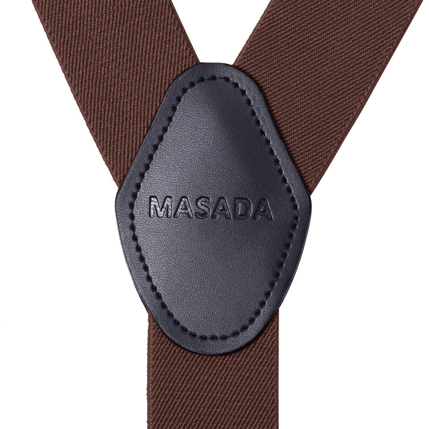 MASADA Hosenträger für Herren mit robusten Clips stufenlos verstellbar 3,5 cm breit und bis zu 195 cm Körpergröße