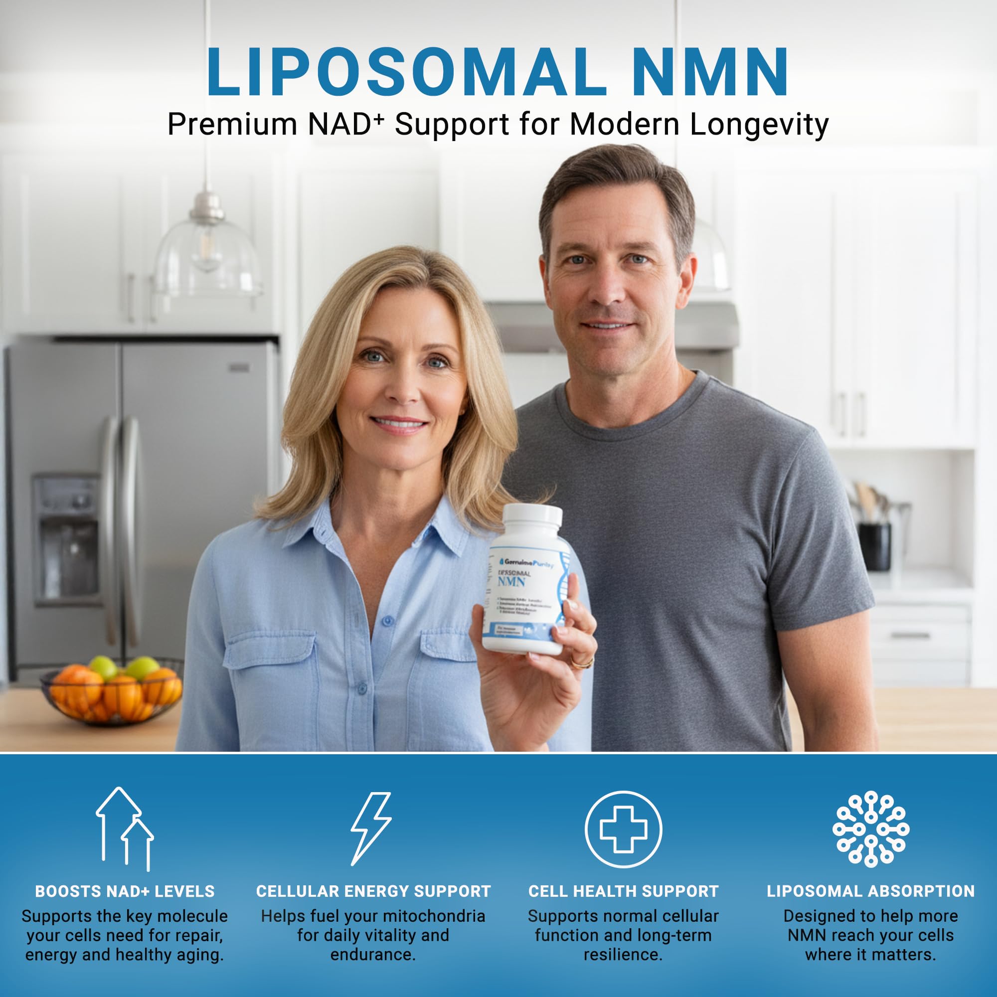 250mg Liposomal NMN Supplement - 60 Vegan Capsules to Support NAD+ Production, Cellular Energy & Healthy Aging - Nicotinamide Mononucleotide for Metabolic Wellness & Immune Support — Amazon image 6