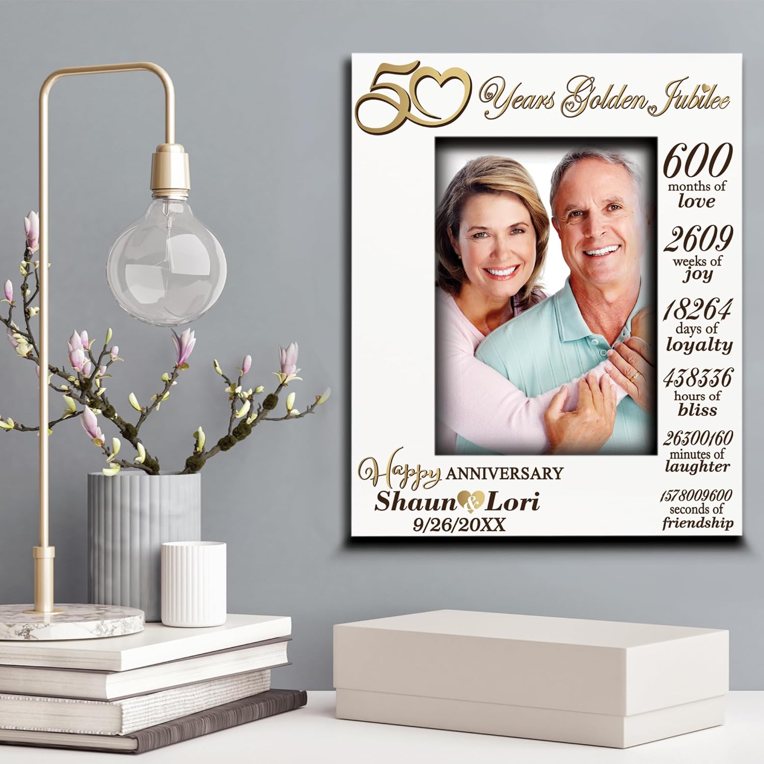 BELLA BUSTA-50 Years Golden Jubilee-50th Anniversary Couple, Husband, Wife-Picture Frame (5x7 Vertical)