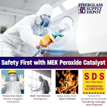 مستودع توريد الألياف الزجاجية Mek Peroxyde Catalyst 4oz شفاف
