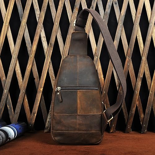 Miniatura 3 de Le'aokuu Bolso cruzado cruzado de viaje para hombre, estilo casual, para exteriores, con correa para el hombro, mochila