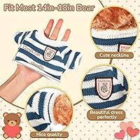 Vista 2 de Sratte 8 piezas de ropa para muñecas de peluche, ropa para osos de peluche, lindos accesorios para muñecas de peluche, suéter para oso, atuendo