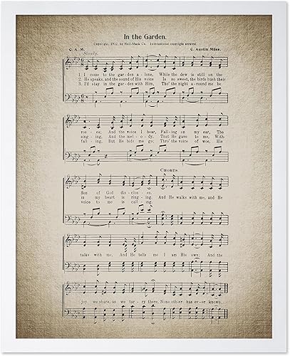 Miniatura 17 de Poster Master Póster vintage con texto en inglés «How Great Thou Art», impresión de partituras de música retro, arte de pared de himnario, regalo